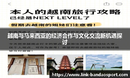 越南与马来西亚的经济合作与文化交流新机遇探讨